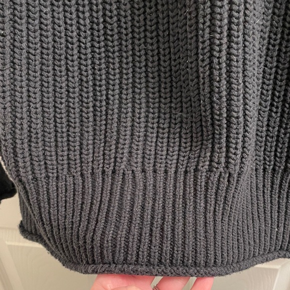 J. Crew Women’s Black Relaxed Rollneck 100% Cotton Knit Sweater Size Medium - Picture 8 of 13